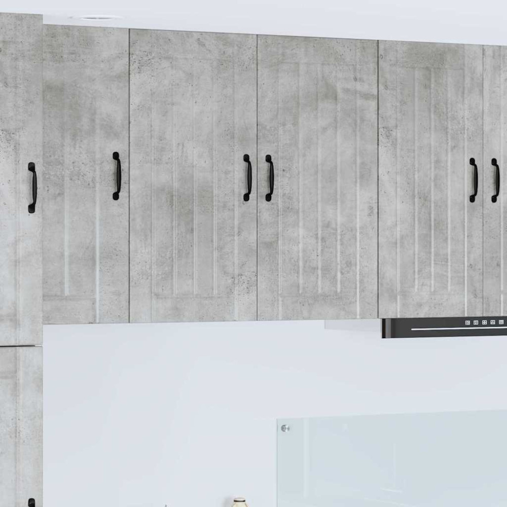 Produktbild för Väggskåp LUCCA Betonggrå 80 x 31 x 80 cm Konstruerat trä