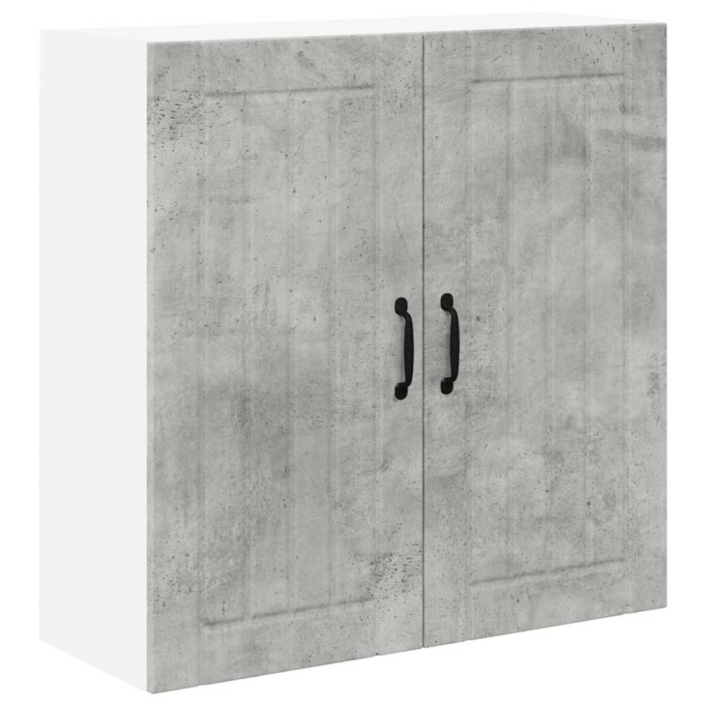 Produktbild för Väggskåp LUCCA Betonggrå 80 x 31 x 80 cm Konstruerat trä