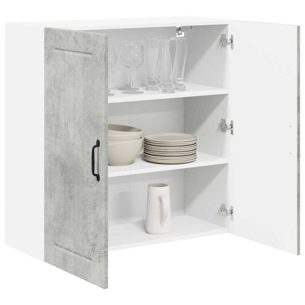 Produktbild för Väggskåp LUCCA Betonggrå 80 x 31 x 80 cm Konstruerat trä