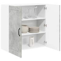 Produktbild för Väggskåp LUCCA Betonggrå 80 x 31 x 80 cm Konstruerat trä