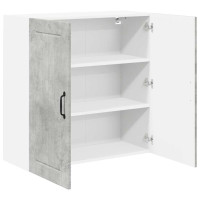 Produktbild för Väggskåp LUCCA Betonggrå 80 x 31 x 80 cm Konstruerat trä