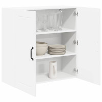 Produktbild för Väggskåp LUCCA Vit högglans 80 x 31 x 80 cm Konstruerat trä