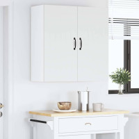 Produktbild för Väggskåp LUCCA Vit högglans 80 x 31 x 80 cm Konstruerat trä