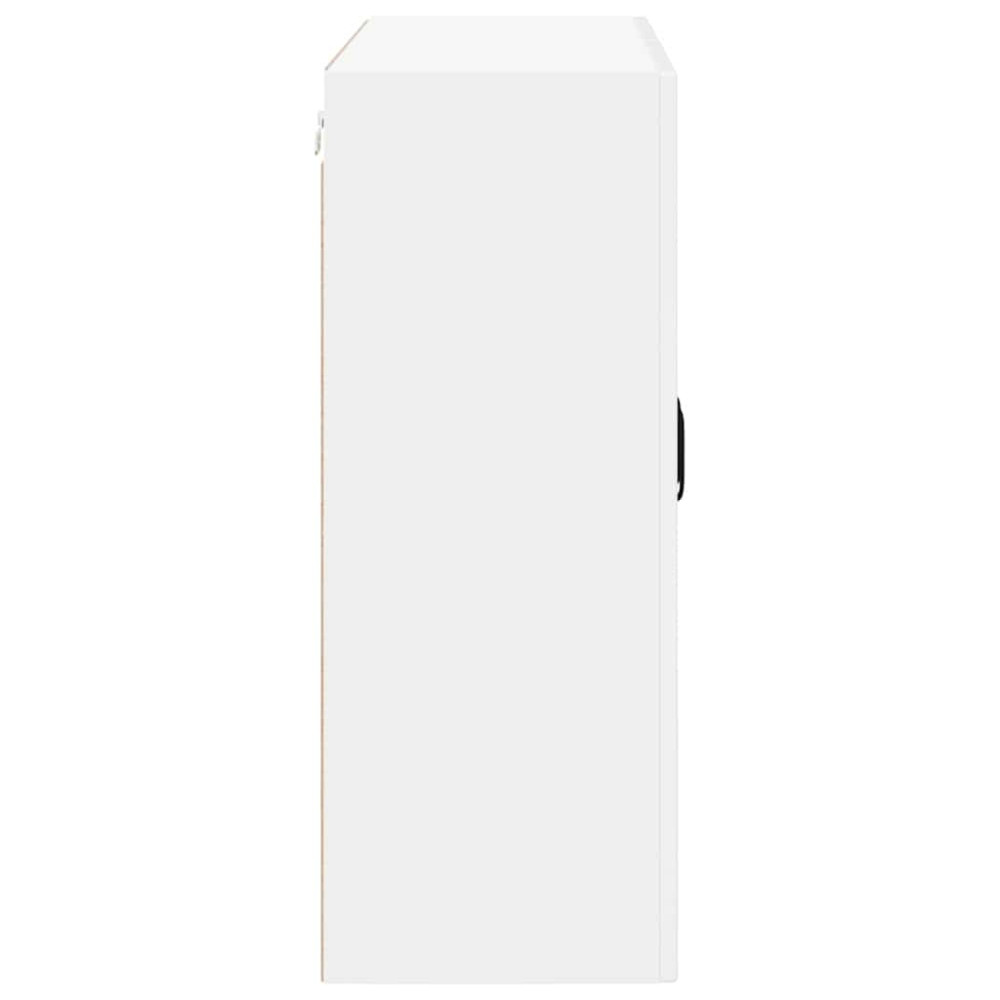 Produktbild för Väggskåp LUCCA Vit högglans 80 x 31 x 80 cm Konstruerat trä
