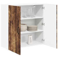Produktbild för Väggskåp LUCCA Rökt ek 80 x 31 x 80 cm Konstruerat trä