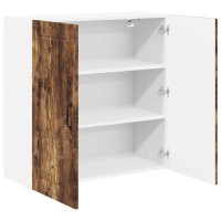 Produktbild för Väggskåp LUCCA Rökt ek 80 x 31 x 80 cm Konstruerat trä