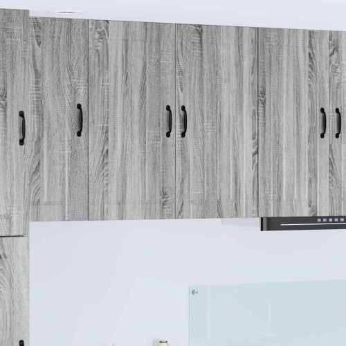 vidaXL Väggskåp LUCCA Grå sonoma-ek 80 x 31 x 80 cm Konstruerat trä