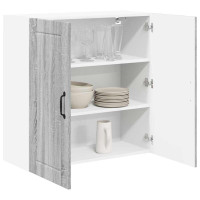 Produktbild för Väggskåp LUCCA Grå sonoma-ek 80 x 31 x 80 cm Konstruerat trä