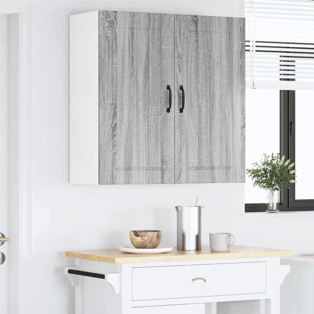 Produktbild för Väggskåp LUCCA Grå sonoma-ek 80 x 31 x 80 cm Konstruerat trä