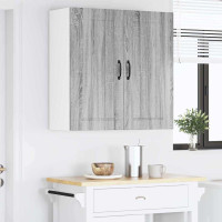 Produktbild för Väggskåp LUCCA Grå sonoma-ek 80 x 31 x 80 cm Konstruerat trä