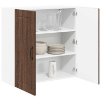 Produktbild för Väggskåp LUCCA Brun ek 80 x 31 x 80 cm Konstruerat trä