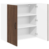 Produktbild för Väggskåp LUCCA Brun ek 80 x 31 x 80 cm Konstruerat trä