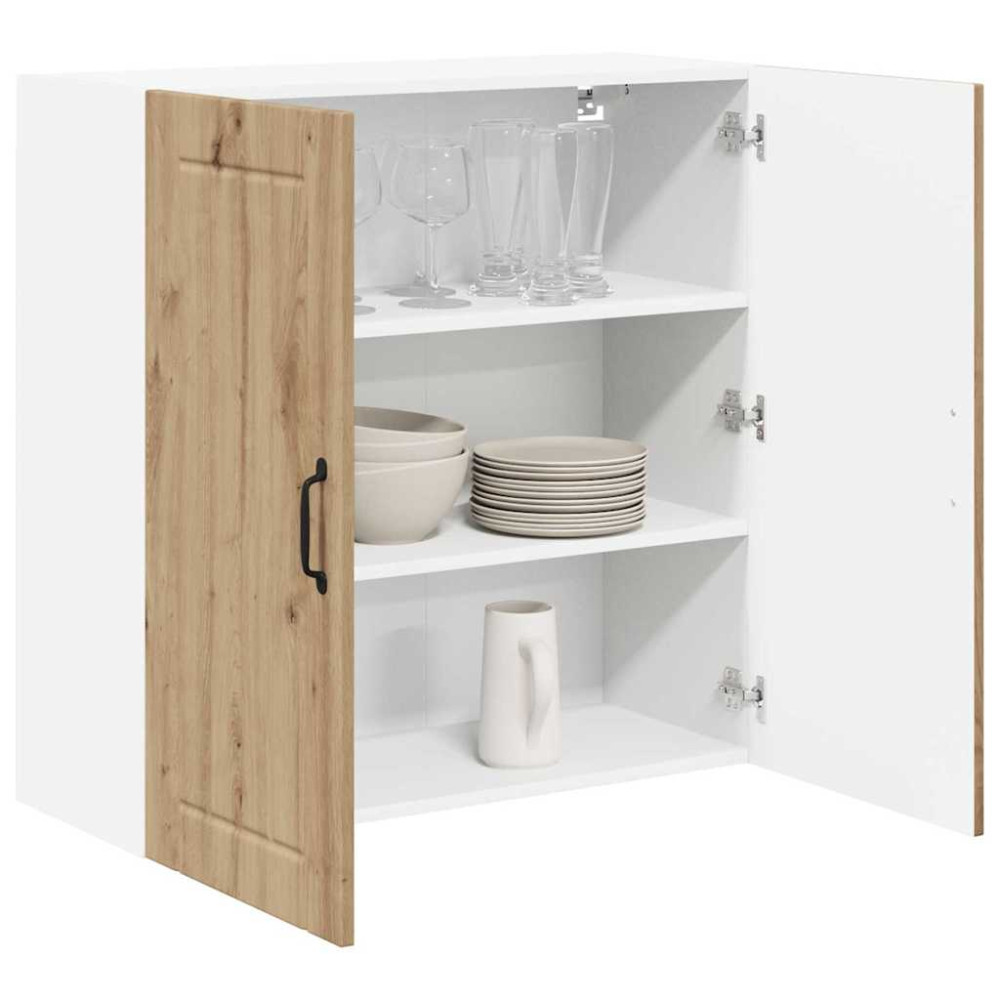 Produktbild för Väggskåp LUCCA Artisan-ek 80 x 31 x 80 cm Konstruerat trä