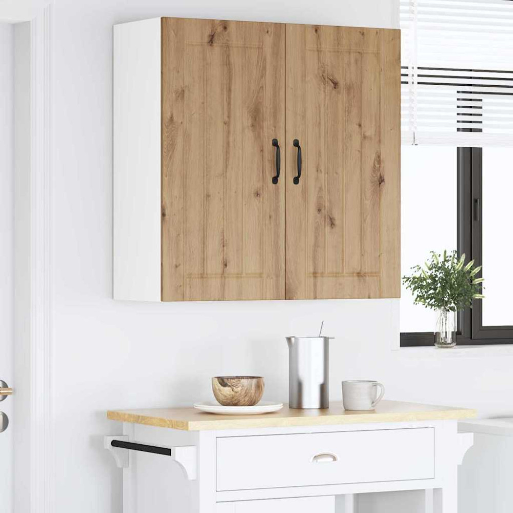 Produktbild för Väggskåp LUCCA Artisan-ek 80 x 31 x 80 cm Konstruerat trä