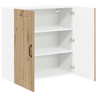 Produktbild för Väggskåp LUCCA Artisan-ek 80 x 31 x 80 cm Konstruerat trä