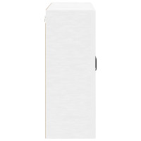 Produktbild för Väggglasförråd LUCCA Vit 80 x 31 x 80 cm Konstruerat trä