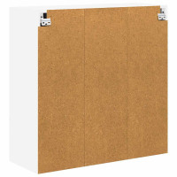 Produktbild för Väggglasförråd LUCCA Vit 80 x 31 x 80 cm Konstruerat trä
