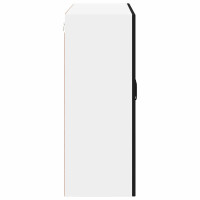 Produktbild för Väggglasförråd LUCCA Svart 80 x 31 x 80 cm Konstruerat trä
