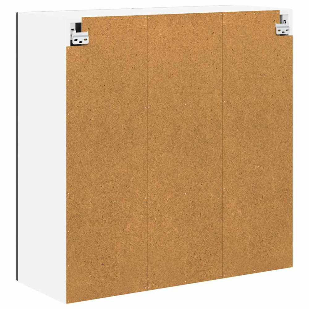 Produktbild för Väggglasförråd LUCCA Svart 80 x 31 x 80 cm Konstruerat trä