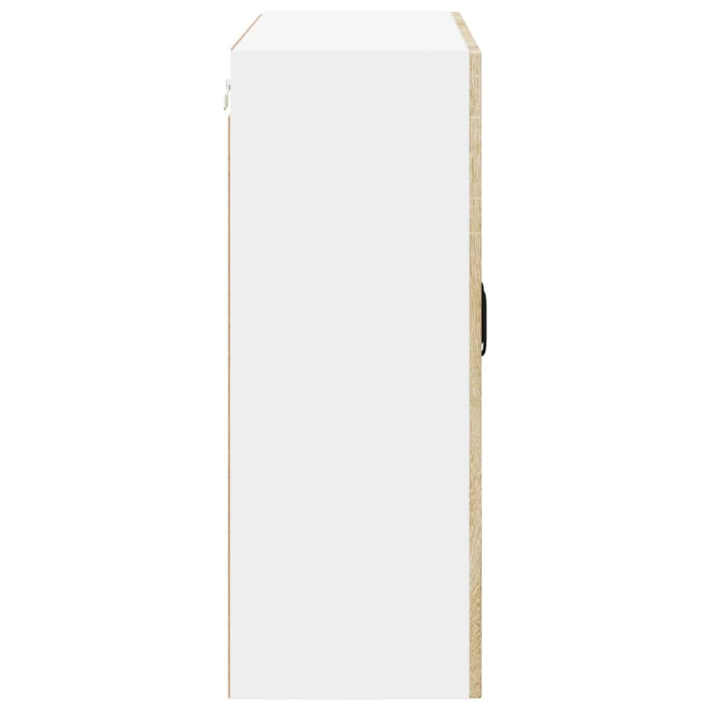 Produktbild för Väggglasförråd LUCCA Sonoma-ek 80 x 31 x 80 cm Konstruerat trä