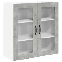 Produktbild för Väggglasförråd LUCCA Betonggrå 80 x 31 x 80 cm Konstruerat trä