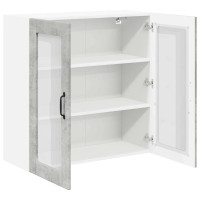 Produktbild för Väggglasförråd LUCCA Betonggrå 80 x 31 x 80 cm Konstruerat trä