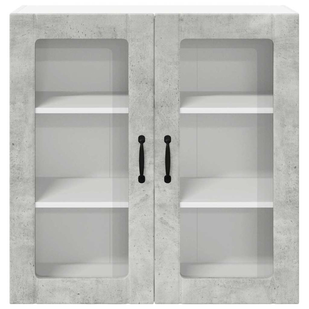 Produktbild för Väggglasförråd LUCCA Betonggrå 80 x 31 x 80 cm Konstruerat trä