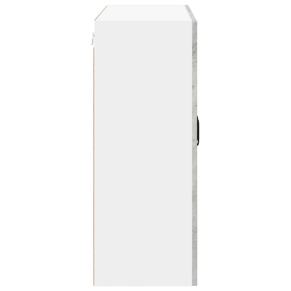 Produktbild för Väggglasförråd LUCCA Betonggrå 80 x 31 x 80 cm Konstruerat trä