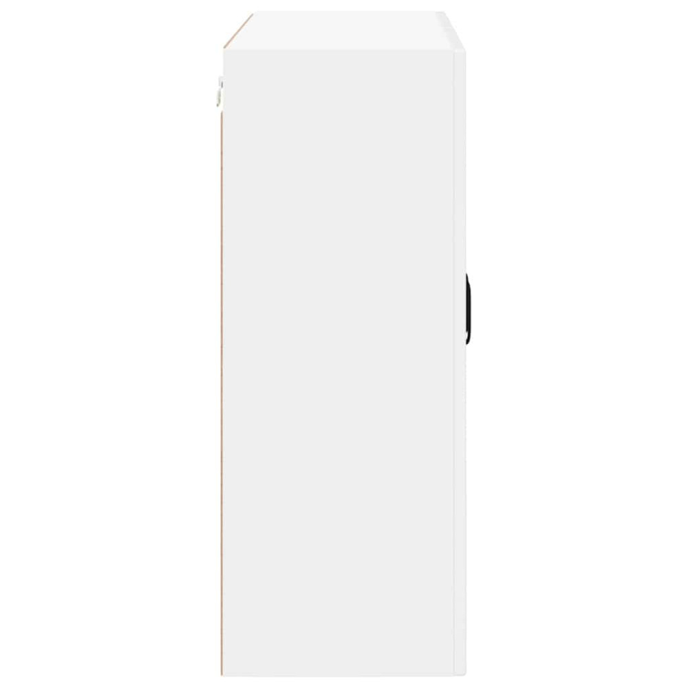 Produktbild för Väggglasförråd LUCCA Vit högglans 80 x 31 x 80 cm