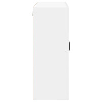 Produktbild för Väggglasförråd LUCCA Vit högglans 80 x 31 x 80 cm