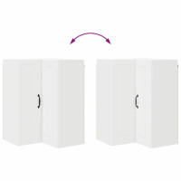 Produktbild för Vägghörnskåp LUCCA Vit 57 x 57 x 80 cm Konstruerat trä
