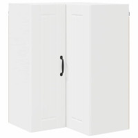 Produktbild för Vägghörnskåp LUCCA Vit 57 x 57 x 80 cm Konstruerat trä