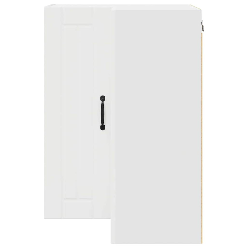 Produktbild för Vägghörnskåp LUCCA Vit 57 x 57 x 80 cm Konstruerat trä