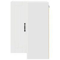 Produktbild för Vägghörnskåp LUCCA Vit 57 x 57 x 80 cm Konstruerat trä