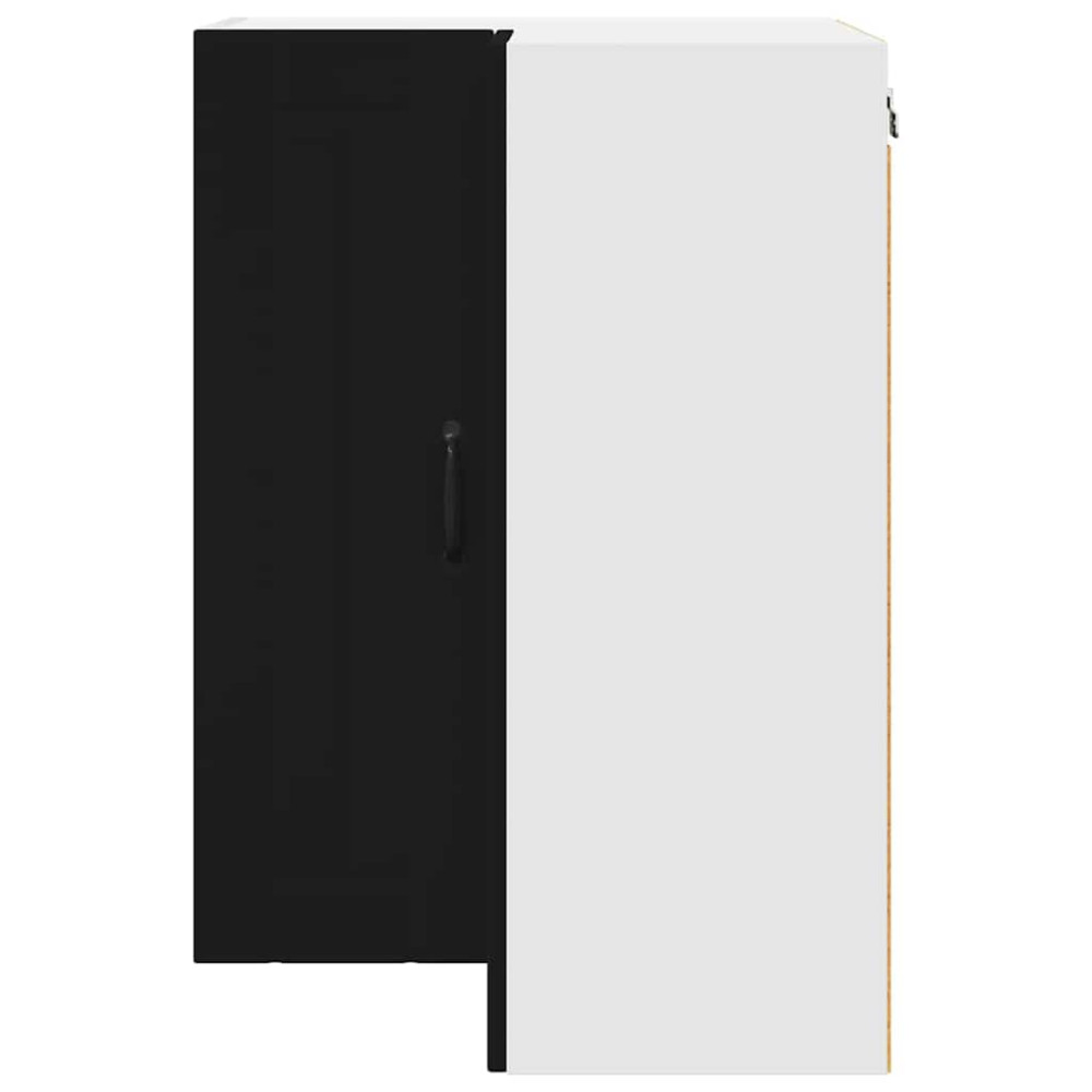 Produktbild för Vägghörnskåp LUCCA Svart 57 x 57 x 80 cm Konstruerat trä