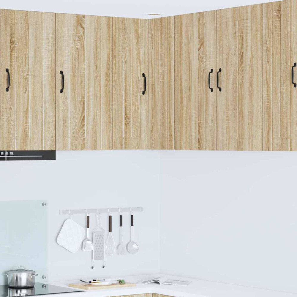 Produktbild för Vägghörnskåp LUCCA Sonoma-ek 57 x 57 x 80 cm Konstruerat trä