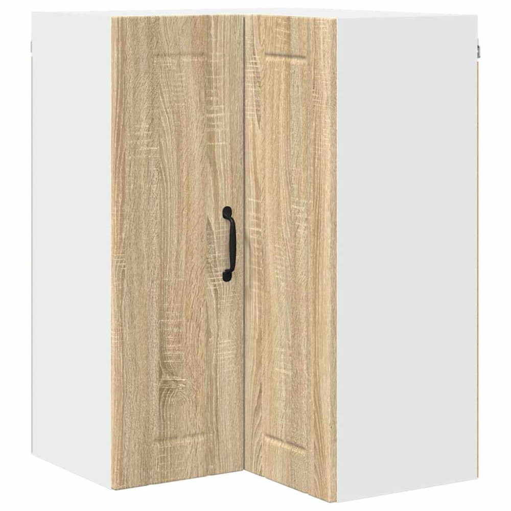 Produktbild för Vägghörnskåp LUCCA Sonoma-ek 57 x 57 x 80 cm Konstruerat trä