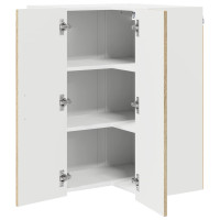 Produktbild för Vägghörnskåp LUCCA Sonoma-ek 57 x 57 x 80 cm Konstruerat trä