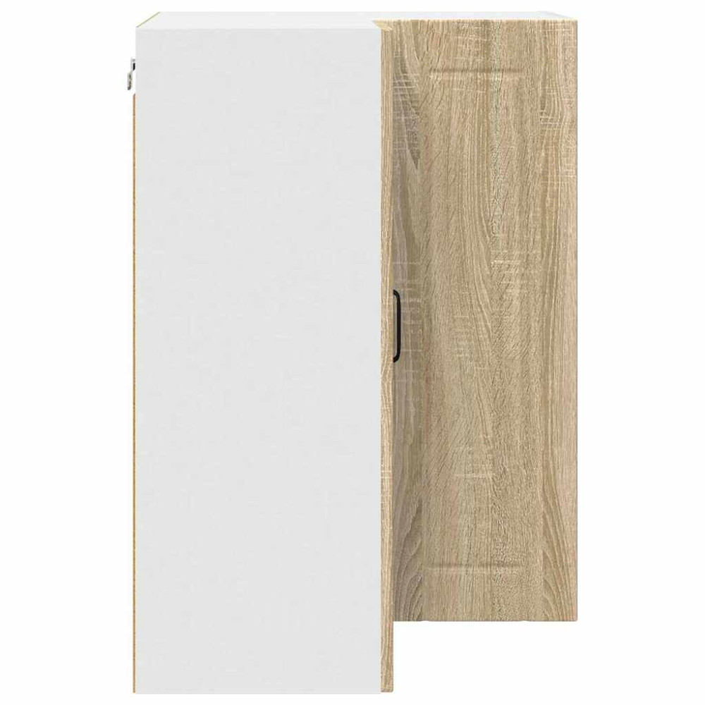 Produktbild för Vägghörnskåp LUCCA Sonoma-ek 57 x 57 x 80 cm Konstruerat trä