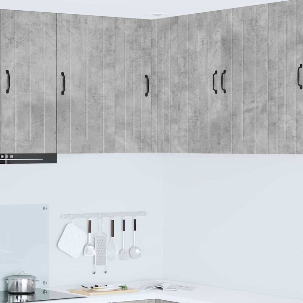 Produktbild för Vägghörnskåp LUCCA Betonggrå 57 x 57 x 80 cm Konstruerat trä