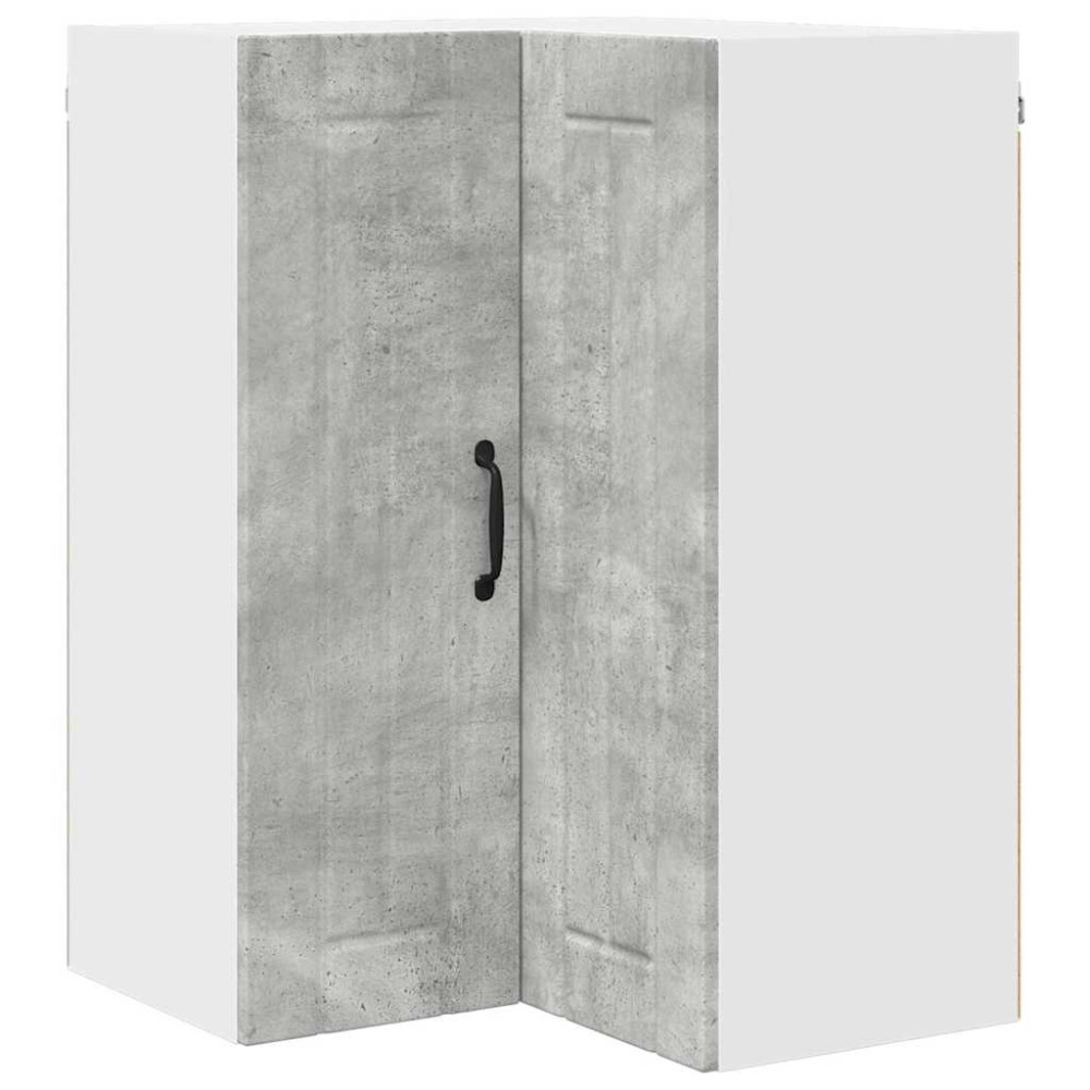 Produktbild för Vägghörnskåp LUCCA Betonggrå 57 x 57 x 80 cm Konstruerat trä