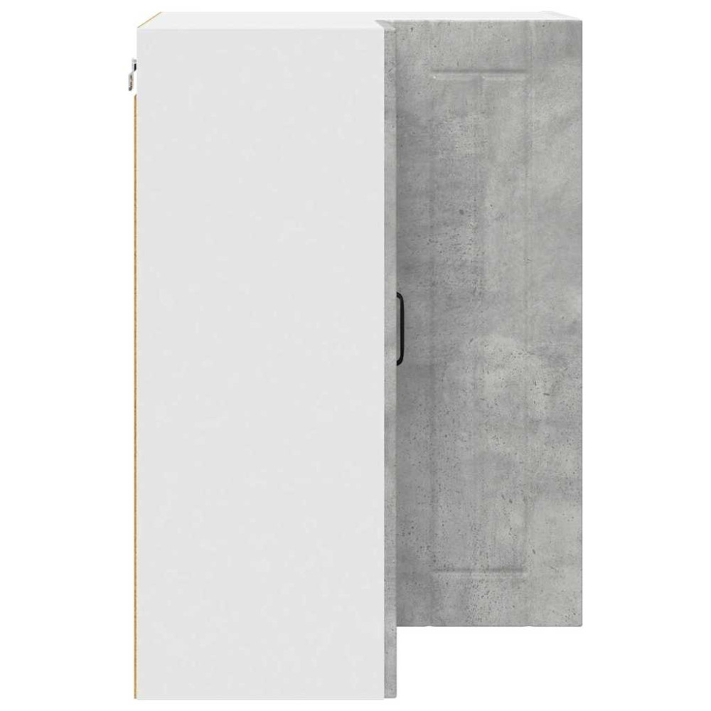 Produktbild för Vägghörnskåp LUCCA Betonggrå 57 x 57 x 80 cm Konstruerat trä