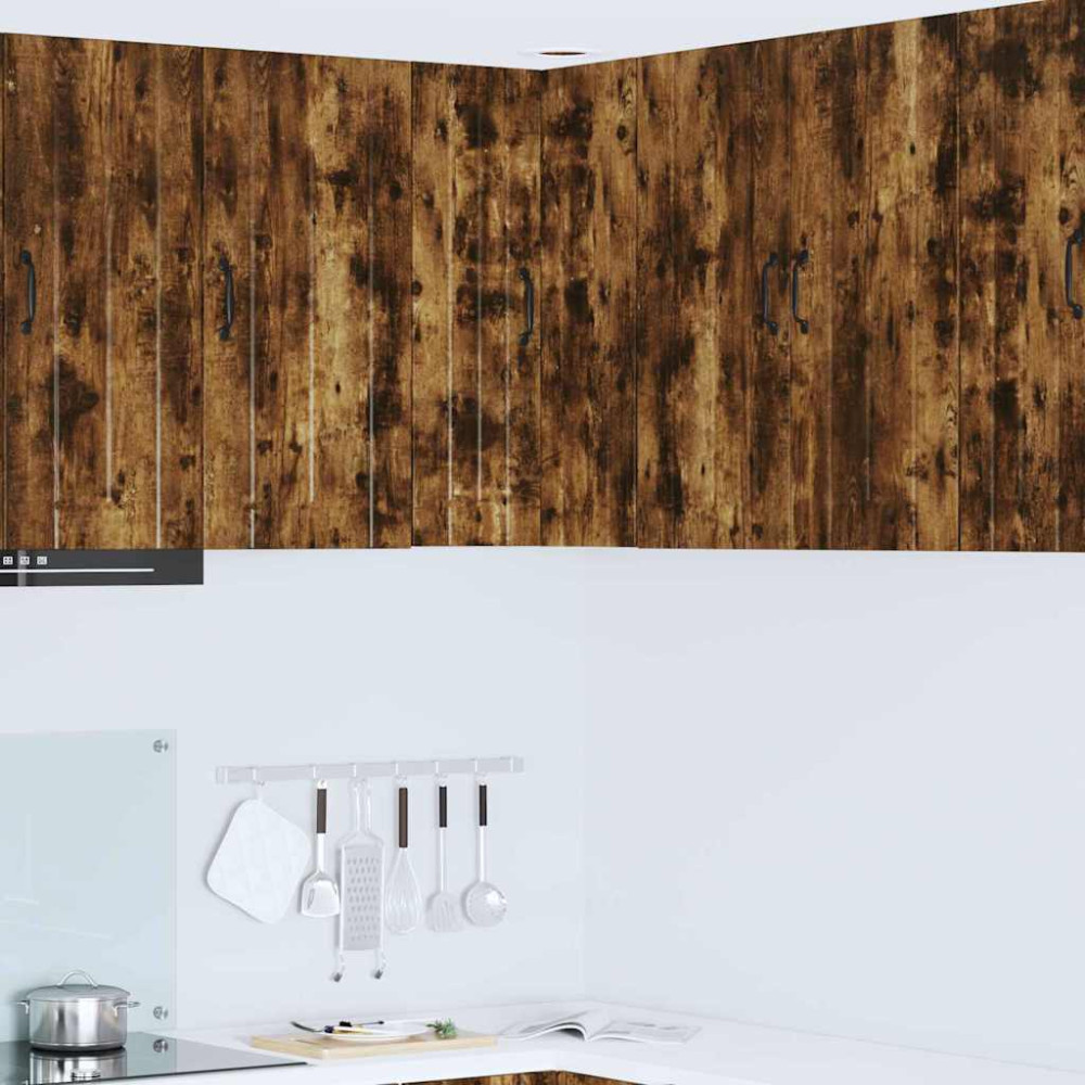 Produktbild för Vägghörnskåp LUCCA Rökt ek 57 x 57 x 80 cm Konstruerat trä