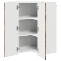 Produktbild för Vägghörnskåp LUCCA Rökt ek 57 x 57 x 80 cm Konstruerat trä