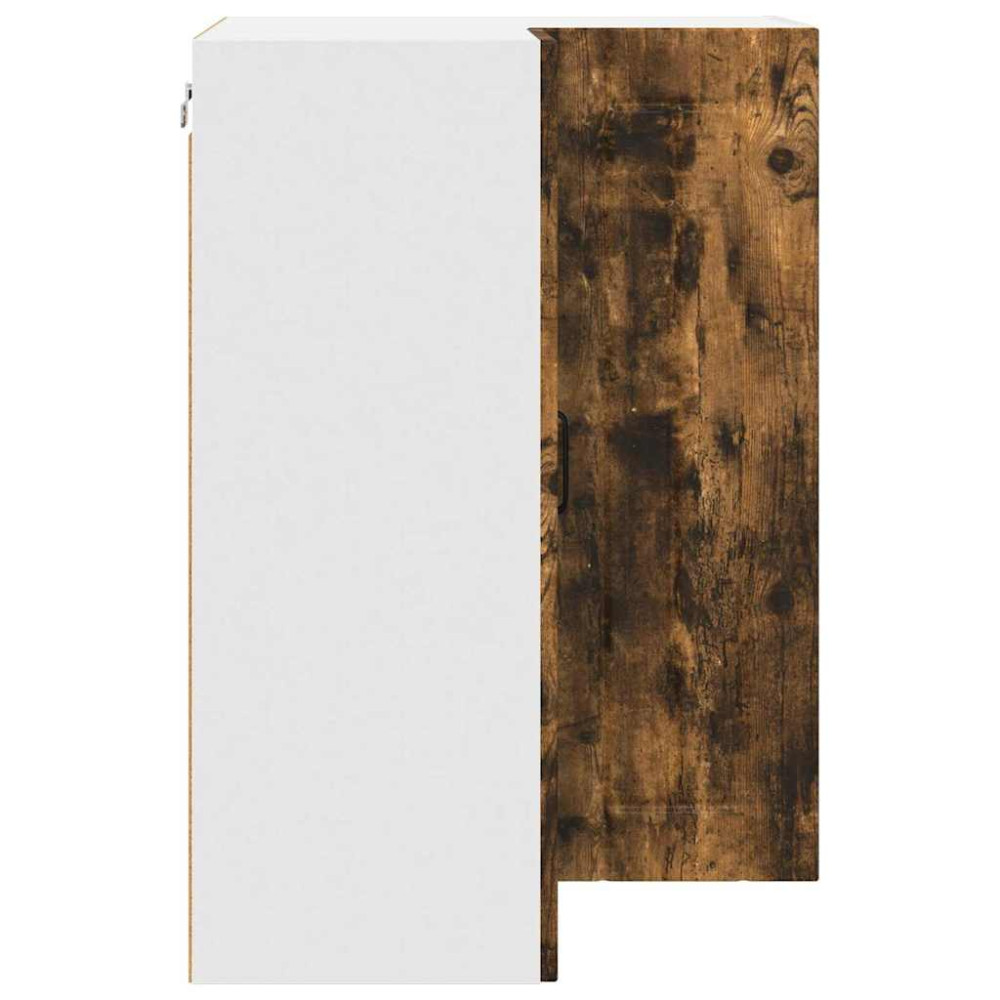 Produktbild för Vägghörnskåp LUCCA Rökt ek 57 x 57 x 80 cm Konstruerat trä