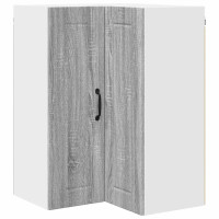 Produktbild för Vägghörnskåp LUCCA Grå sonoma-ek 57 x 57 x 80 cm