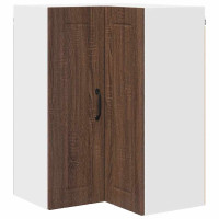 Produktbild för Vägghörnskåp LUCCA Brun ek 57 x 57 x 80 cm Konstruerat trä