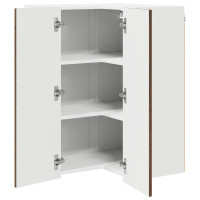 Produktbild för Vägghörnskåp LUCCA Brun ek 57 x 57 x 80 cm Konstruerat trä