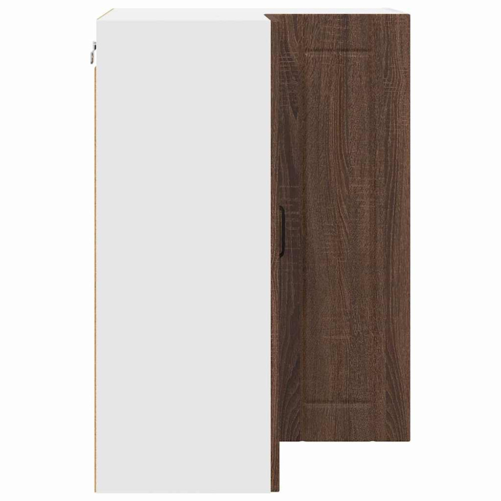Produktbild för Vägghörnskåp LUCCA Brun ek 57 x 57 x 80 cm Konstruerat trä
