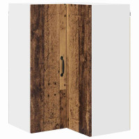 Produktbild för Vägghörnskåp LUCCA Gammalt trä 57 x 57 x 80 cm Konstruerat trä